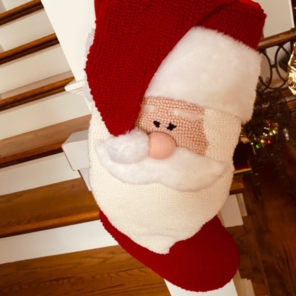 Vintage Dan Dee Santa Clause Velvet Stocking - Picture 2 of 10